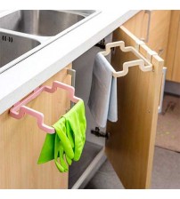 Pack of 2 Kitchen Cabinet Door Garbage Trash Bag Plastic Bracket Towel Hanging Holder